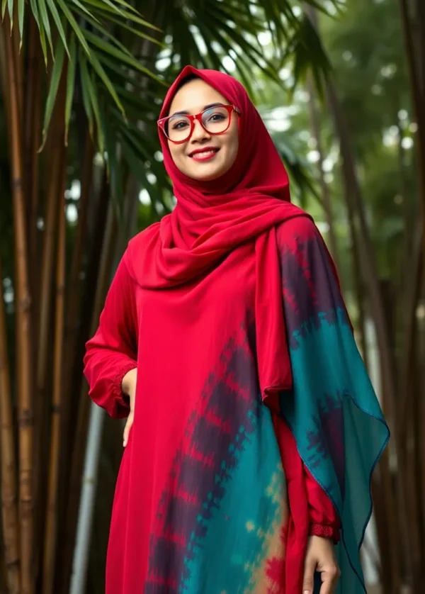 Tie Dye Red mix Kameez